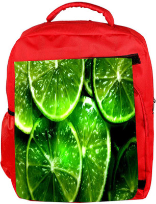 

Snoogg Eco Friendly Canvas Green Lemon Designer Backpack Rucksack School Travel Unisex Casual Canvas Bag Bookbag Satchel 5 L Backpack(Red)