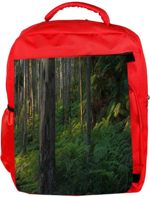 

Snoogg Eco Friendly Canvas Dense Forest Designer Backpack Rucksack School Travel Unisex Casual Canvas Bag Bookbag Satchel 5 L Backpack(Red)