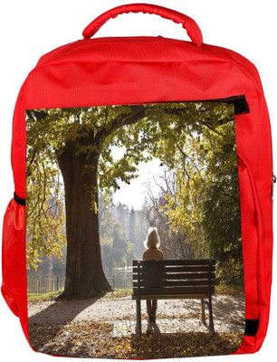 

Snoogg Eco Friendly Canvas Autumn Backpack Rucksack School Travel Unisex Casual Canvas Bag Bookbag Satchel 5 L Backpack(Red)