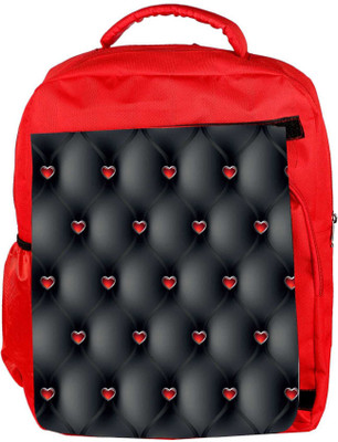 

Snoogg Eco Friendly Canvas Red Small Hearts Designer Backpack Rucksack School Travel Unisex Casual Canvas Bag Bookbag Satchel 5 L Backpack(Red)