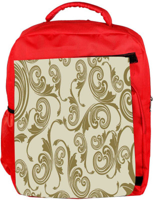 

Snoogg Eco Friendly Canvas Abstract Green Pattern Designer Backpack Rucksack School Travel Unisex Casual Canvas Bag Bookbag Satchel 5 L Backpack(Red)