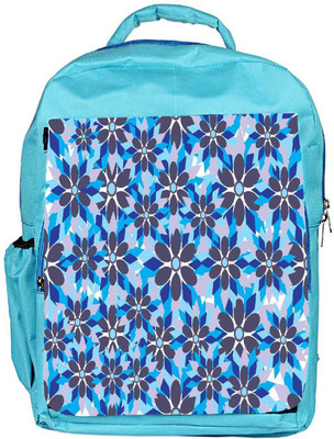 

Snoogg Eco Friendly Canvas Grey Floral Blue Designer Backpack Rucksack School Travel Unisex Casual Canvas Bag Bookbag Satchel 5 L Backpack(Blue)
