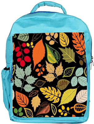 

Snoogg Eco Friendly Canvas Seamless Pattern With Leaf Backpack Rucksack School Travel Unisex Casual Canvas Bag Bookbag Satchel 5 L Backpack(Blue)