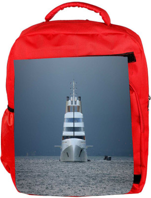 

Snoogg Eco Friendly Canvas White Ship Designer Backpack Rucksack School Travel Unisex Casual Canvas Bag Bookbag Satchel 5 L Backpack(Red)