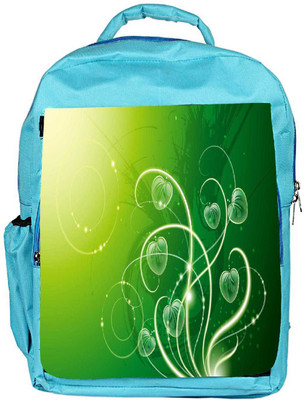 

Snoogg Eco Friendly Canvas Green Leaves Designer Backpack Rucksack School Travel Unisex Casual Canvas Bag Bookbag Satchel 5 L Backpack(Blue)