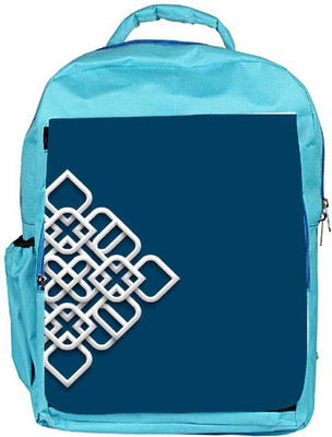 

Snoogg Eco Friendly Canvas 3D White Ornament In Arabic Style Backpack Rucksack School Travel Unisex Casual Canvas Bag Bookbag Satchel 5 L Backpack(Blue)
