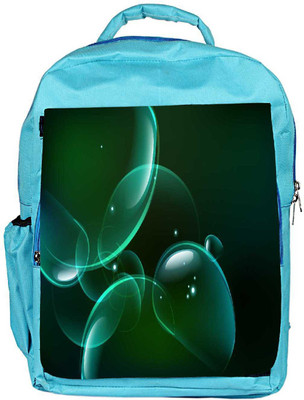 

Snoogg Eco Friendly Canvas Green Bubbles Designer Backpack Rucksack School Travel Unisex Casual Canvas Bag Bookbag Satchel 5 L Backpack(Blue)
