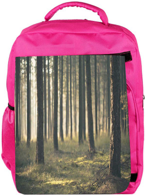 

Snoogg Eco Friendly Canvas Forest Surface Designer Backpack Rucksack School Travel Unisex Casual Canvas Bag Bookbag Satchel 5 L Backpack(Pink)