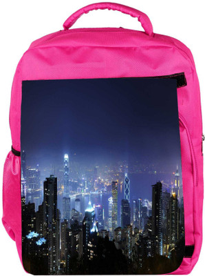 

Snoogg Eco Friendly Canvas Building Top Designer Backpack Rucksack School Travel Unisex Casual Canvas Bag Bookbag Satchel 5 L Backpack(Pink)