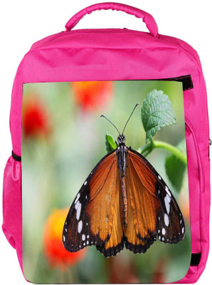 

Snoogg Eco Friendly Canvas Wet Butterfly Designer Backpack Rucksack School Travel Unisex Casual Canvas Bag Bookbag Satchel 5 L Backpack(Pink)