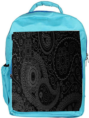 

Snoogg Eco Friendly Canvas Paisely Pattern Black Backpack Rucksack School Travel Unisex Casual Canvas Bag Bookbag Satchel 5 L Backpack(Blue)