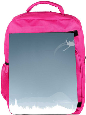 

Snoogg Eco Friendly Canvas Flying Plane Designer Backpack Rucksack School Travel Unisex Casual Canvas Bag Bookbag Satchel 5 L Backpack(Pink)