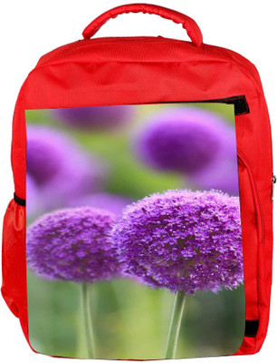 

Snoogg Eco Friendly Canvas Purple Blossoms Designer Backpack Rucksack School Travel Unisex Casual Canvas Bag Bookbag Satchel 5 L Backpack(Red)