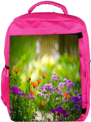 

Snoogg Eco Friendly Canvas Pink Flower Designer Backpack Rucksack School Travel Unisex Casual Canvas Bag Bookbag Satchel 5 L Backpack(Pink)