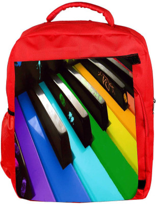 

Snoogg Eco Friendly Canvas Colorful Piano Keyboard Music Designer Backpack Rucksack School Travel Unisex Casual Canvas Bag Bookbag Satchel 5 L Backpack(Red)