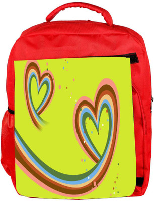 

Snoogg Eco Friendly Canvas Abstract Valentine Hearts Designer Backpack Rucksack School Travel Unisex Casual Canvas Bag Bookbag Satchel 5 L Backpack(Red)