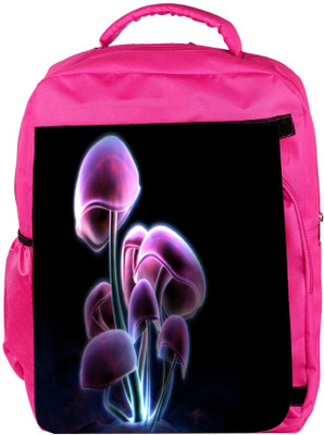 

Snoogg Eco Friendly Canvas Neon Mushroom Designer Backpack Rucksack School Travel Unisex Casual Canvas Bag Bookbag Satchel 5 L Backpack(Pink)