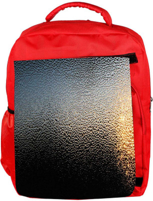

Snoogg Eco Friendly Canvas Black Water Drops Designer Backpack Rucksack School Travel Unisex Casual Canvas Bag Bookbag Satchel 5 L Backpack(Red)