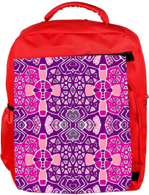 

Snoogg Eco Friendly Canvas Pink Purple Pattern Designer Backpack Rucksack School Travel Unisex Casual Canvas Bag Bookbag Satchel 5 L Backpack(Red)