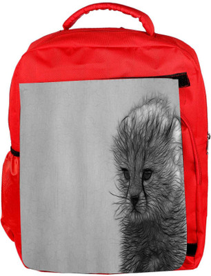 

Snoogg Eco Friendly Canvas Hairy Cat Designer Backpack Rucksack School Travel Unisex Casual Canvas Bag Bookbag Satchel 5 L Backpack(Red)