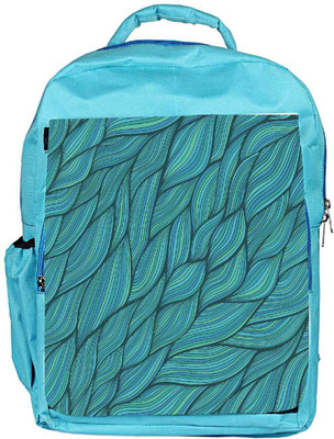 

Snoogg Eco Friendly Canvas Seamless Waves Texture Backpack Rucksack School Travel Unisex Casual Canvas Bag Bookbag Satchel 5 L Backpack(Blue)