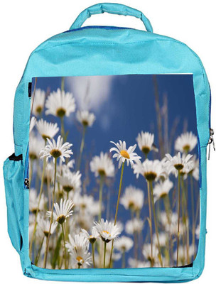 

Snoogg Eco Friendly Canvas Daisies Backpack Rucksack School Travel Unisex Casual Canvas Bag Bookbag Satchel 5 L Backpack(Blue)