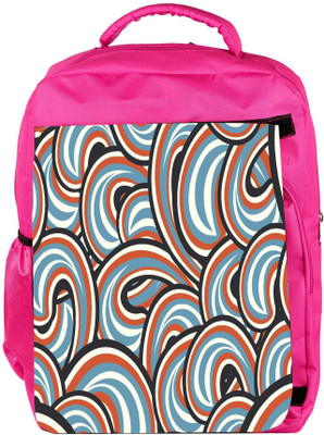 

Snoogg Eco Friendly Canvas Mixed Color Pattern Designer Backpack Rucksack School Travel Unisex Casual Canvas Bag Bookbag Satchel 5 L Backpack(Pink)