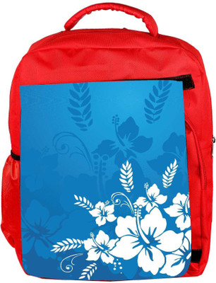 

Snoogg Eco Friendly Canvas Abstract Vector Wallpaper Of Floral Themes In Blue Backpack Rucksack School Travel Unisex Casual Canvas Bag Bookbag Satchel 5 L Backpack(Red)
