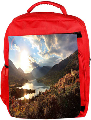 

Snoogg Eco Friendly Canvas Variety In Garden Designer Backpack Rucksack School Travel Unisex Casual Canvas Bag Bookbag Satchel 5 L Backpack(Red)