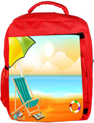 

Snoogg Eco Friendly Canvas Abstract Summer Background Backpack Rucksack School Travel Unisex Casual Canvas Bag Bookbag Satchel 5 L Backpack(Red)