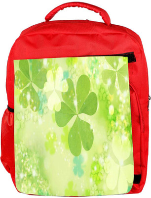 

Snoogg Eco Friendly Canvas Floral Leaves Designer Backpack Rucksack School Travel Unisex Casual Canvas Bag Bookbag Satchel 5 L Backpack(Red)