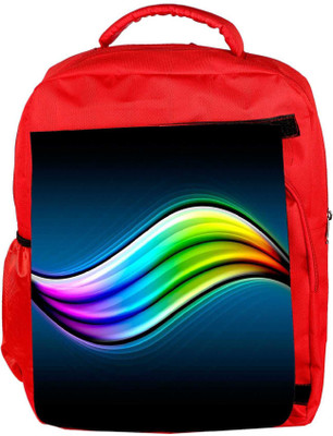 

Snoogg Eco Friendly Canvas Colorful Abstract Design Designer Backpack Rucksack School Travel Unisex Casual Canvas Bag Bookbag Satchel 5 L Backpack(Red)