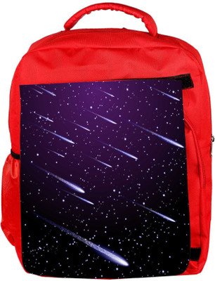 

Snoogg Eco Friendly Canvas Background With Meteor Shower Backpack Rucksack School Travel Unisex Casual Canvas Bag Bookbag Satchel 5 L Backpack(Red)