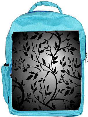 

Snoogg Eco Friendly Canvas Black Trees Seamless Vector Wallpaper Backpack Rucksack School Travel Unisex Casual Canvas Bag Bookbag Satchel 5 L Backpack(Blue)