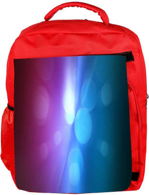 

Snoogg Eco Friendly Canvas Light Circles Designer Backpack Rucksack School Travel Unisex Casual Canvas Bag Bookbag Satchel 5 L Backpack(Red)
