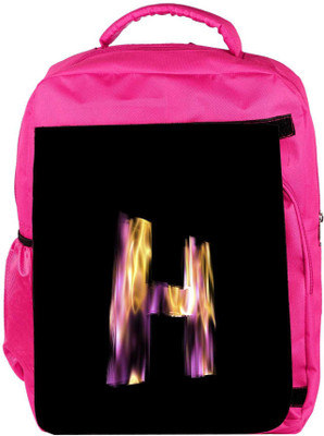 

Snoogg Eco Friendly Canvas Flaming 3D Letter Backpack Rucksack School Travel Unisex Casual Canvas Bag Bookbag Satchel 5 L Backpack(Pink)