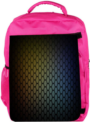 

Snoogg Eco Friendly Canvas Honeycomb Pattern Designer Backpack Rucksack School Travel Unisex Casual Canvas Bag Bookbag Satchel 5 L Backpack(Pink)