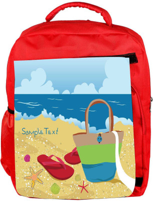 

Snoogg Eco Friendly Canvas Summer Illustration Backpack Rucksack School Travel Unisex Casual Canvas Bag Bookbag Satchel 5 L Backpack(Red)