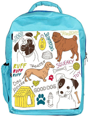 

Snoogg Eco Friendly Canvas I Love Dogs Vector Doodles Set Backpack Rucksack School Travel Unisex Casual Canvas Bag Bookbag Satchel 5 L Backpack(Blue)