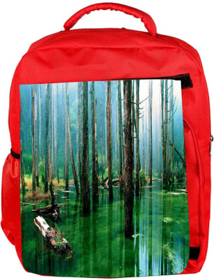 

Snoogg Eco Friendly Canvas Green Water Designer Backpack Rucksack School Travel Unisex Casual Canvas Bag Bookbag Satchel 5 L Backpack(Red)
