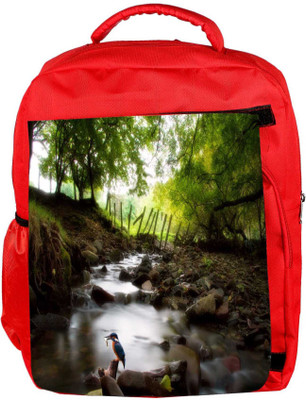 

Snoogg Eco Friendly Canvas Small Bird Designer Backpack Rucksack School Travel Unisex Casual Canvas Bag Bookbag Satchel 5 L Backpack(Red)