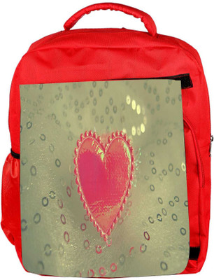 

Snoogg Eco Friendly Canvas Small Heart Designer Backpack Rucksack School Travel Unisex Casual Canvas Bag Bookbag Satchel 5 L Backpack(Red)