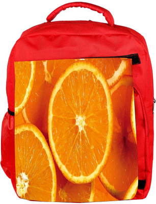 

Snoogg Eco Friendly Canvas Slizzed Orange Designer Backpack Rucksack School Travel Unisex Casual Canvas Bag Bookbag Satchel 5 L Backpack(Red)