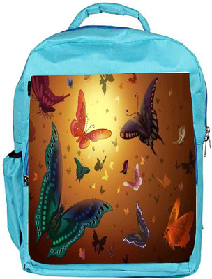

Snoogg Eco Friendly Canvas Butterfly Pattern 2453 Backpack Rucksack School Travel Unisex Casual Canvas Bag Bookbag Satchel 5 L Backpack(Blue)