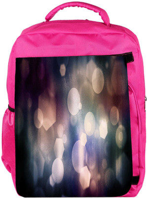 

Snoogg Eco Friendly Canvas Circles And Hexagons Designer Backpack Rucksack School Travel Unisex Casual Canvas Bag Bookbag Satchel 5 L Backpack(Pink)