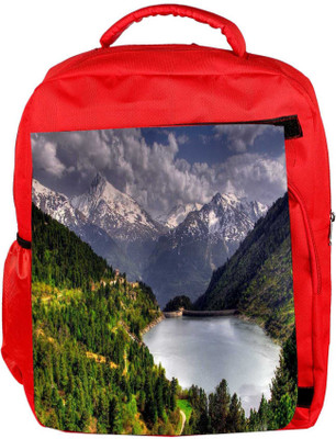 

Snoogg Eco Friendly Canvas Abstract Nature Designer Backpack Rucksack School Travel Unisex Casual Canvas Bag Bookbag Satchel 5 L Backpack(Red)