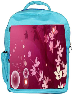 

Snoogg Eco Friendly Canvas Flower Pink Graphic Backpack Rucksack School Travel Unisex Casual Canvas Bag Bookbag Satchel 5 L Backpack(Blue)