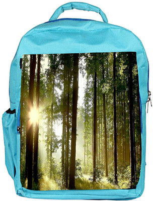 

Snoogg Eco Friendly Canvas Sunlight Forest Designer Backpack Rucksack School Travel Unisex Casual Canvas Bag Bookbag Satchel 5 L Backpack(Blue)