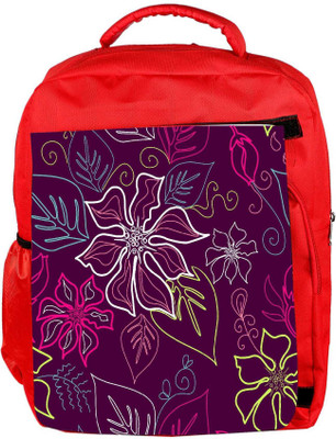 

Snoogg Eco Friendly Canvas Floral Sketch Pink Designer Backpack Rucksack School Travel Unisex Casual Canvas Bag Bookbag Satchel 5 L Backpack(Red)