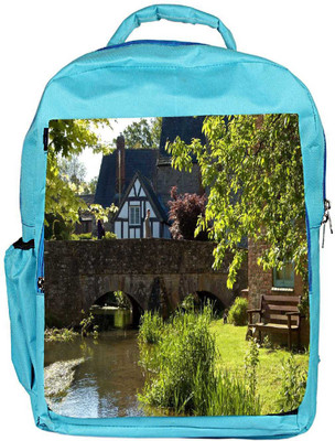 

Snoogg Eco Friendly Canvas Lake Side Garden Designer Backpack Rucksack School Travel Unisex Casual Canvas Bag Bookbag Satchel 5 L Backpack(Blue)
